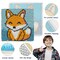 YP Latch Hook Kits for Kids Adults DIY Rug Tapestry Kits with Printed Canvas Embroidery Kits Festival Gifts Home Decoration (Fox,11.8inch X 11.8inch)